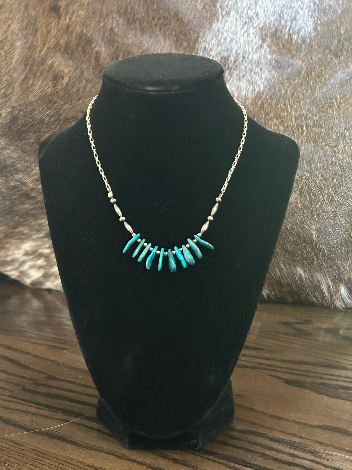 Torpedo Pearls with Turquoise