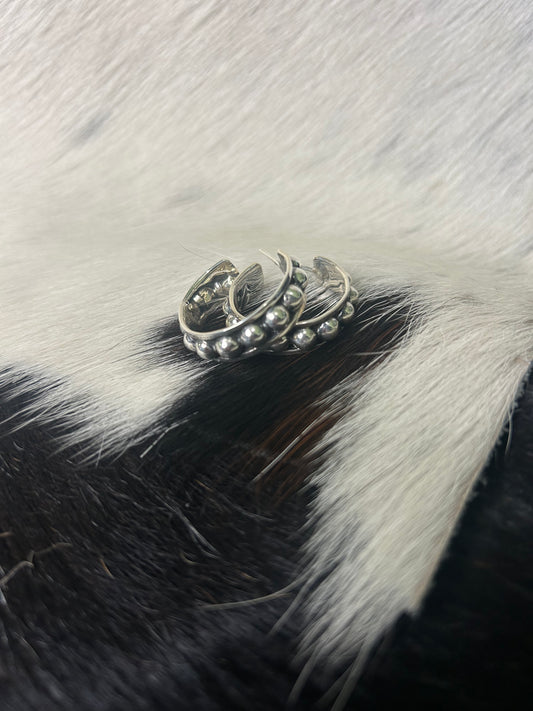 Silver Bubble Hoops