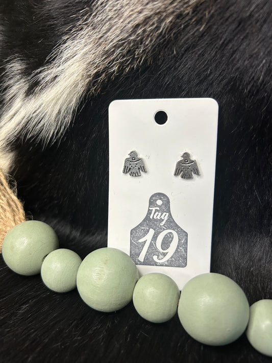 Thunderbird Sterling Silver Stud Earrings