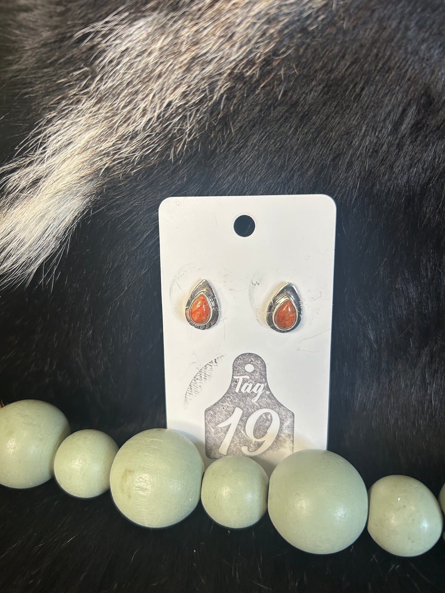 Sponge Coral Stud Earrings