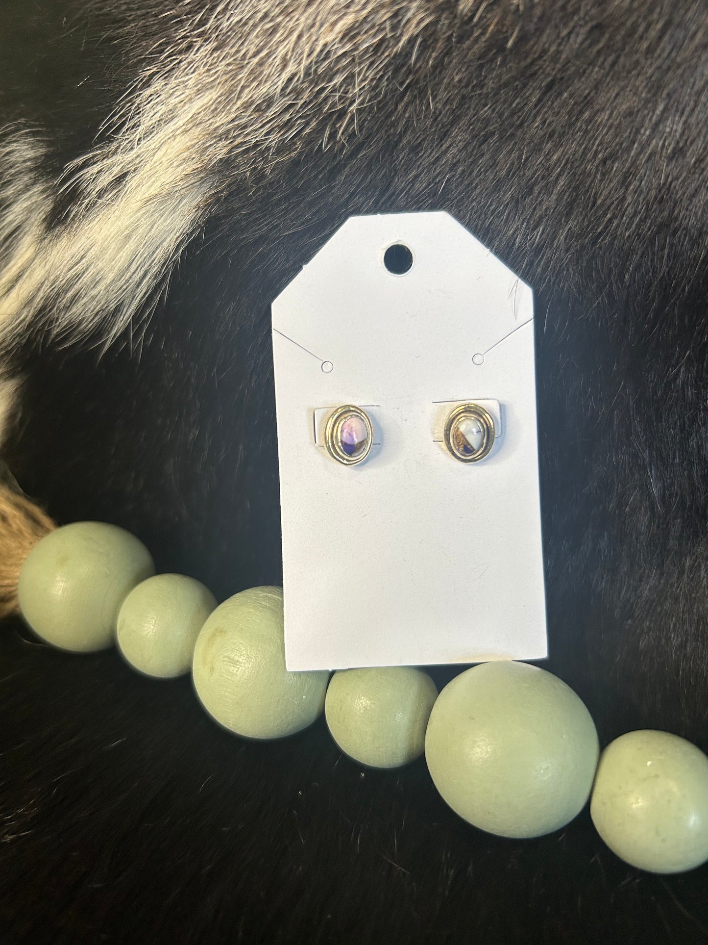 Purple Dahlia Stud Earrings