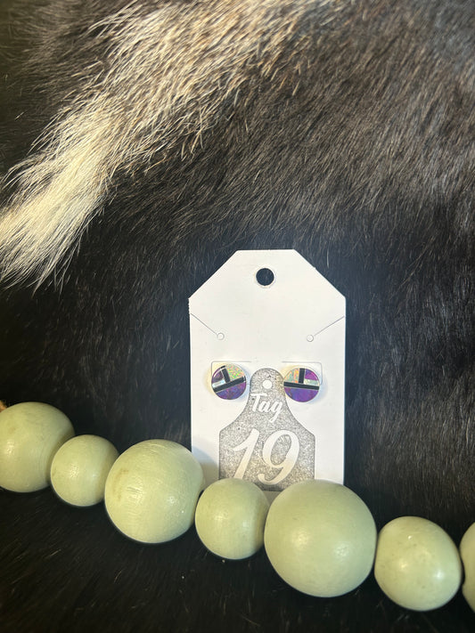 Native Made Purple Mohave Opal and Black Onyx