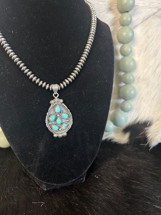 6 Stone Turquoise Pendent
