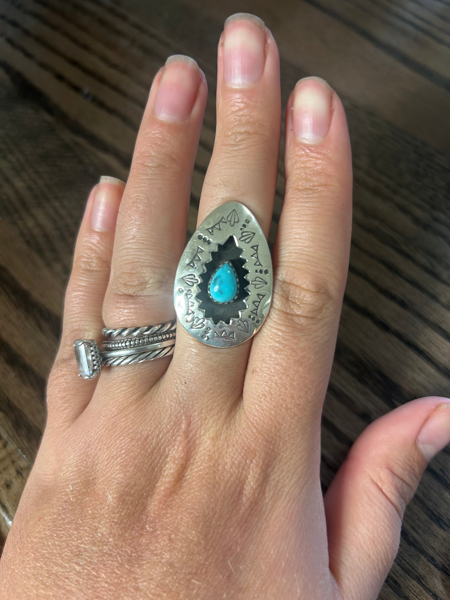 Shadowbox Turquoise Ring
