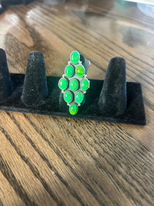 Green Apple Mohave Ring