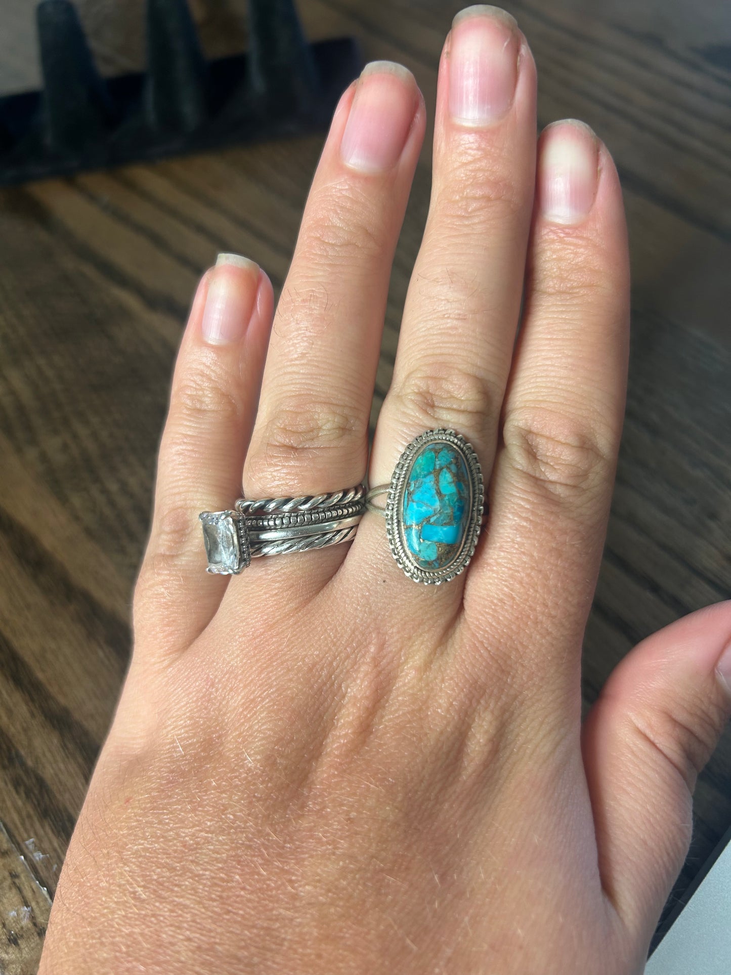 Copper Turquoise Size 8.5 Ring
