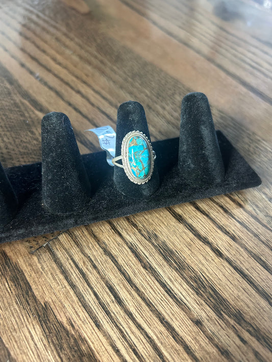 Copper Turquoise Size 8.5 Ring