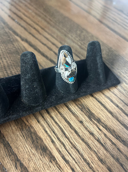 White Buffalo Turquoise Size 7 Ring