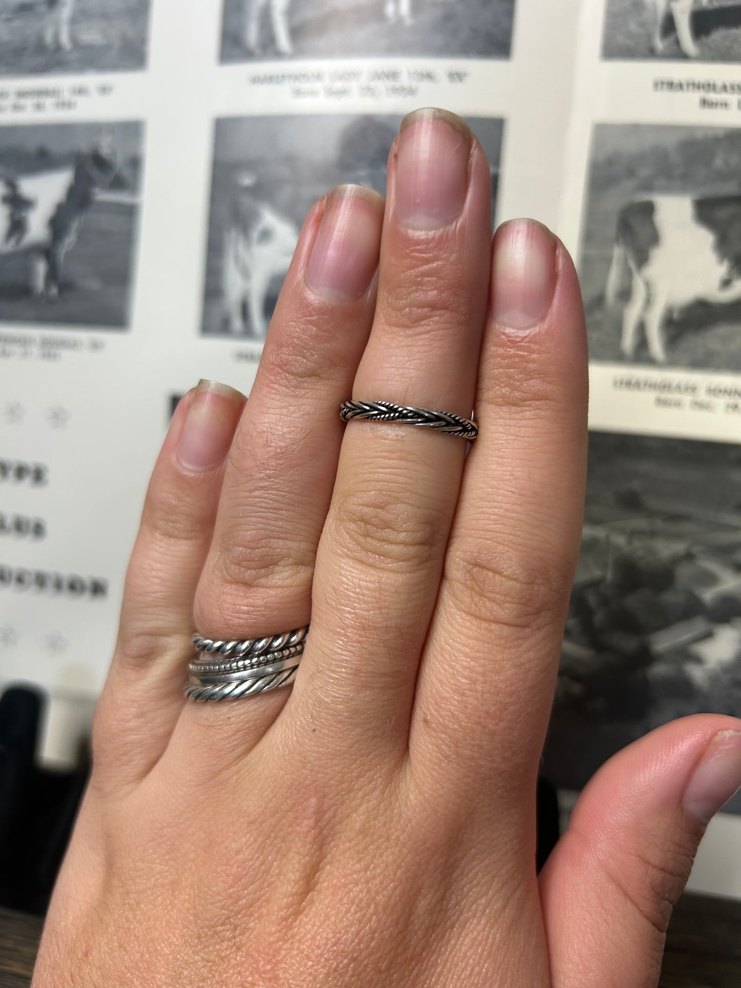 Braided Weave Sterling Silver Stacker Ring