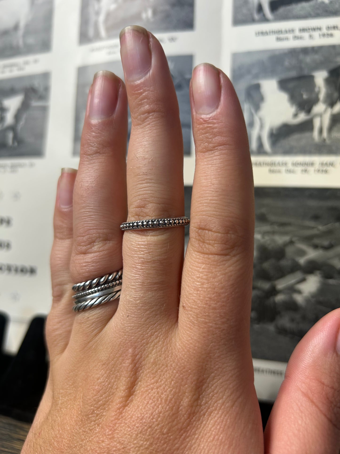 Dainty Dot Sterling Silver Stacker Ring
