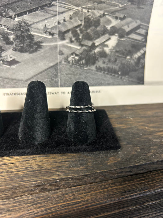 Double Twist Sterling Silver Ring
