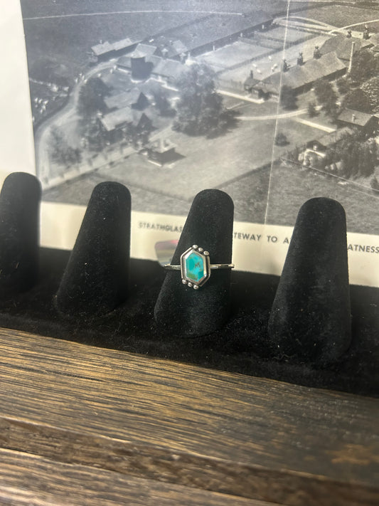 Hexagon Turquoise Ring