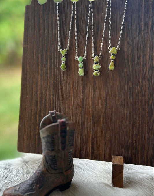 Palomino Triple Stone Chain Necklace