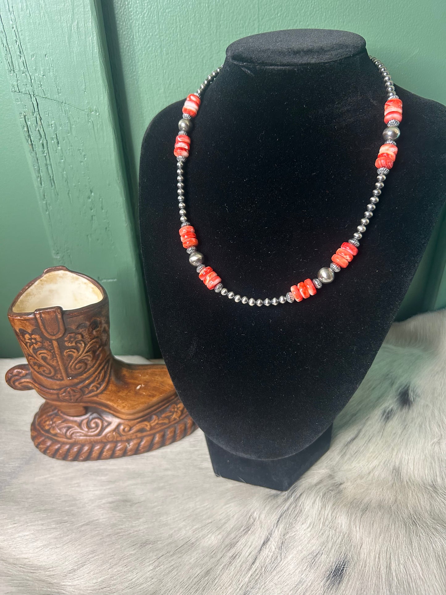 Red Spiny Necklace
