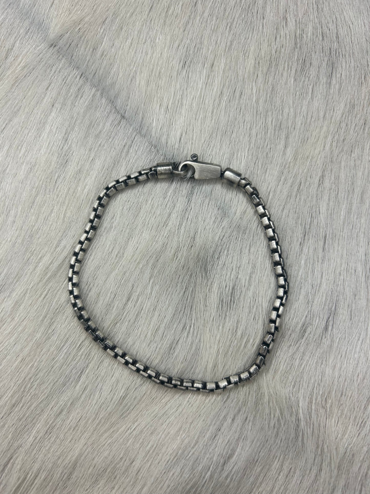 Gunmetal Sterling Silver Mens Bracelet