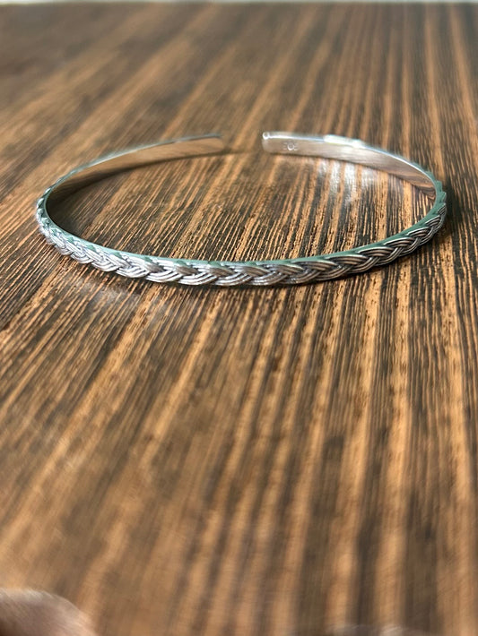 Triple Braid Sterling Silver Cuff