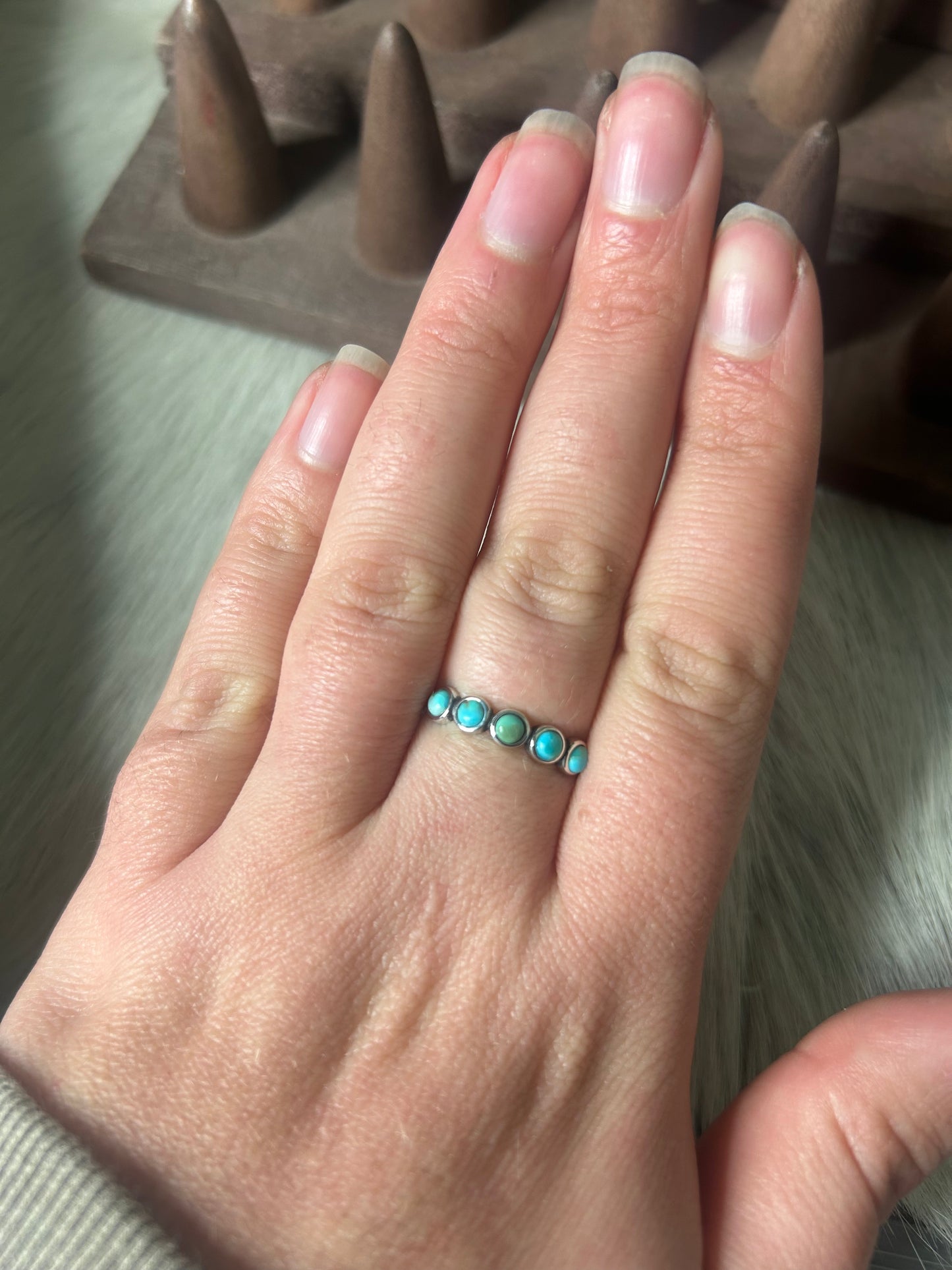 5 Stone Turquoise Band