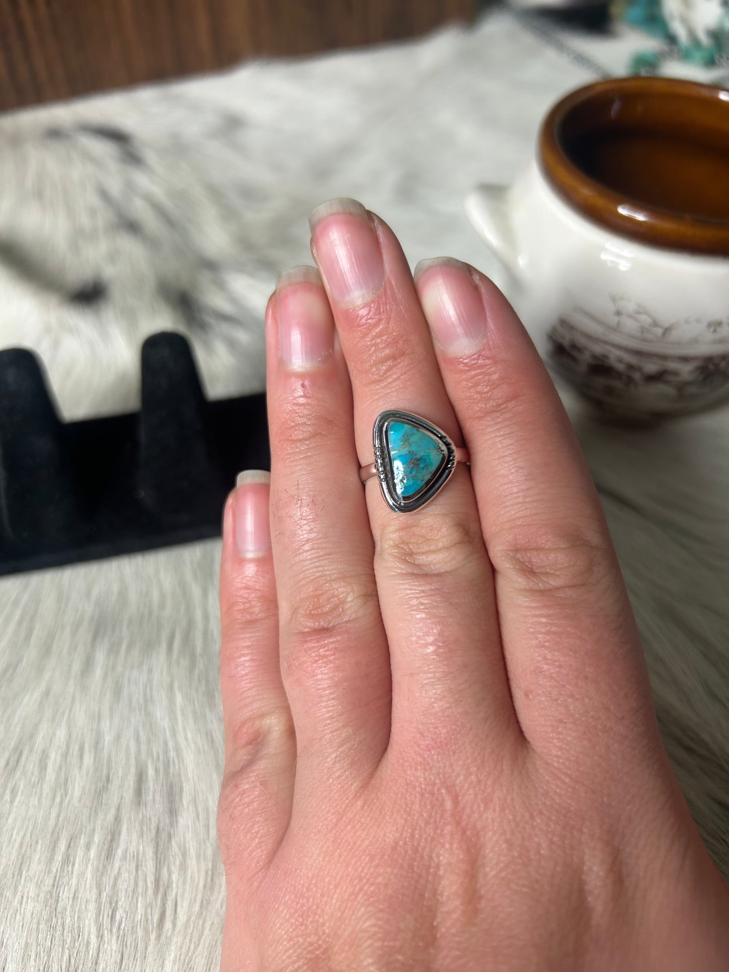 Triangle Turquoise Ring