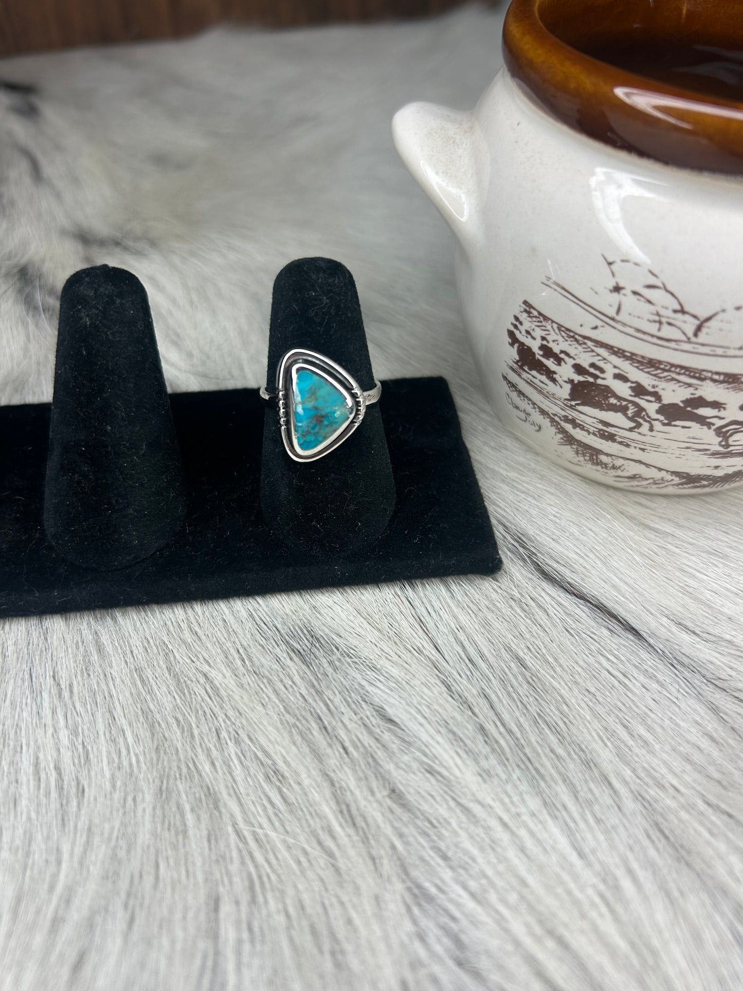 Triangle Turquoise Ring