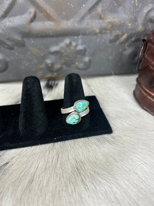 Number 8 Turquoise Bypass Ring