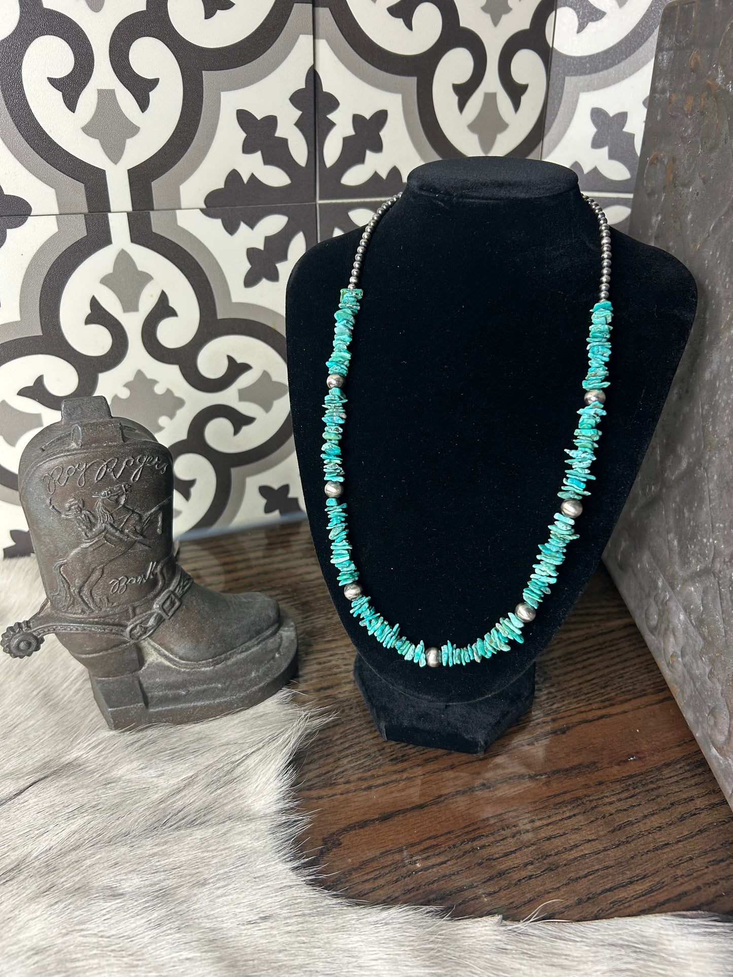 Turquoise Chip Necklace