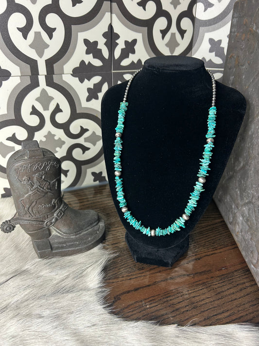 Turquoise Chip Necklace
