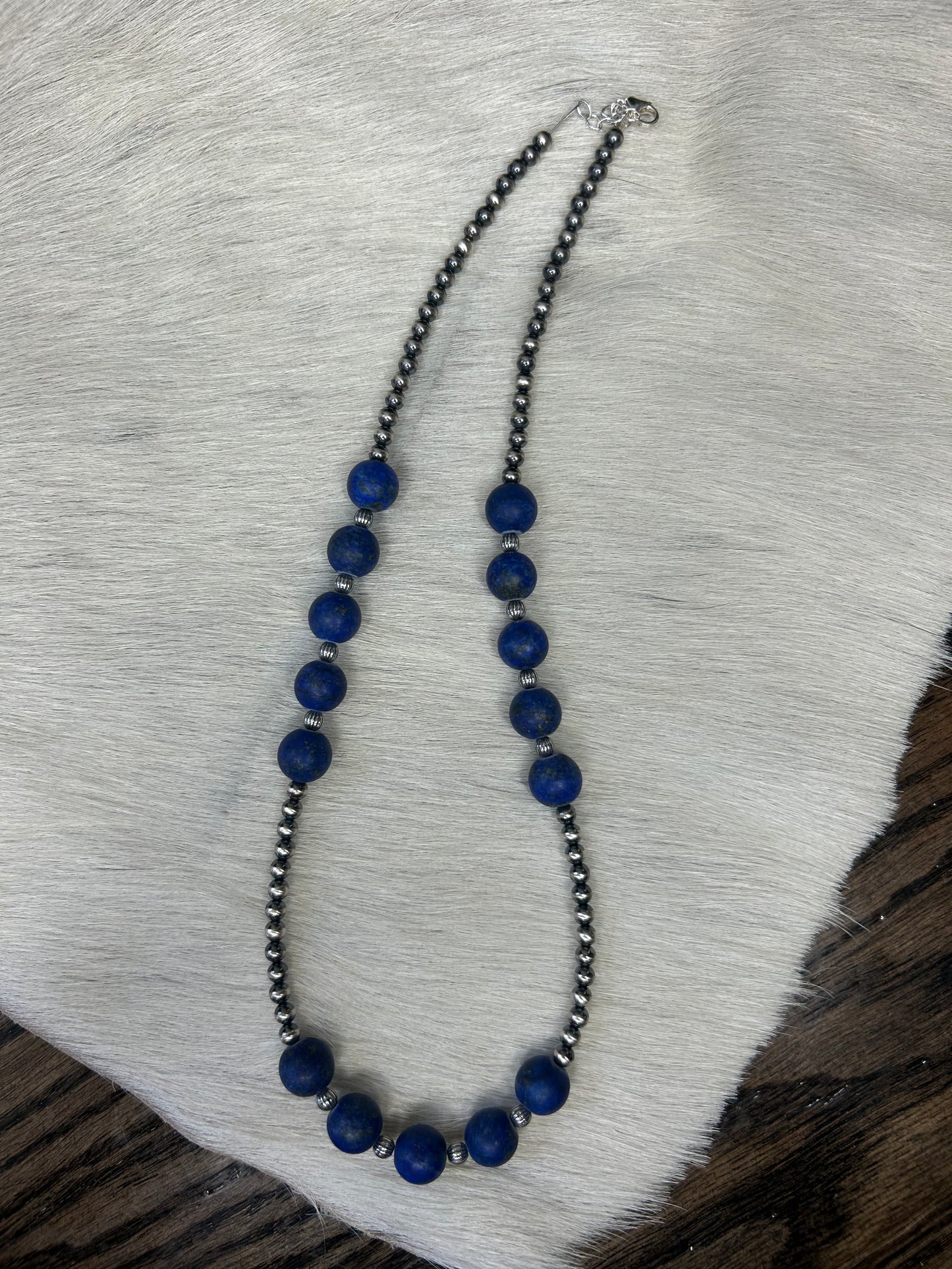 Matte Blue Lapis Necklace