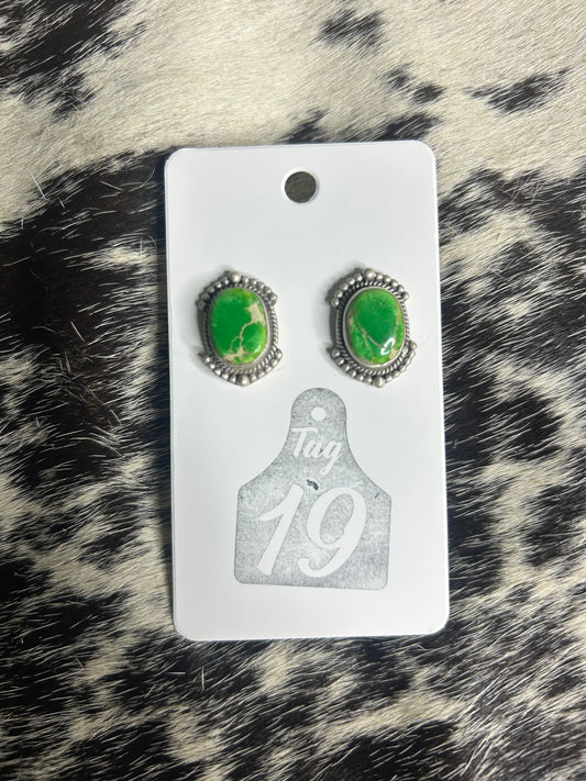 Sea Sediment Jasper Stud Earrings