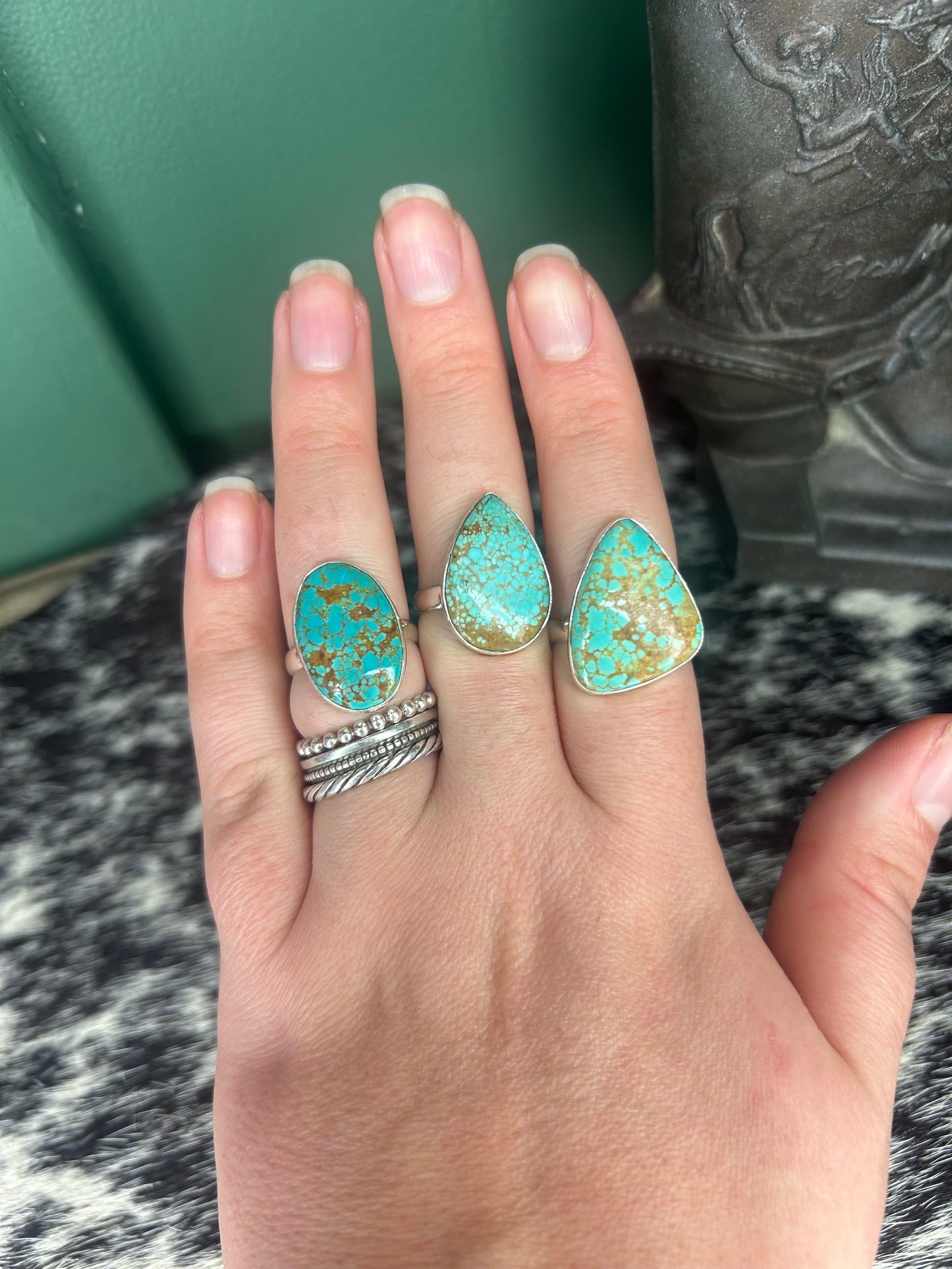 Mine 8 Turquoise Ring