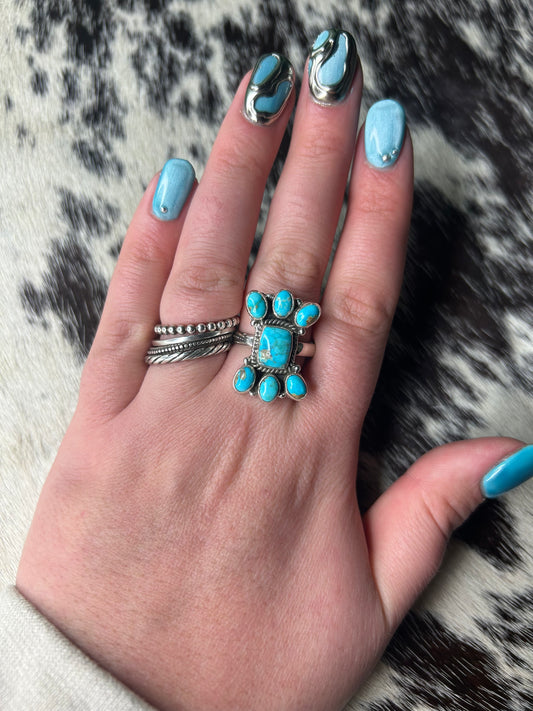 Turquoise Cluster Ring