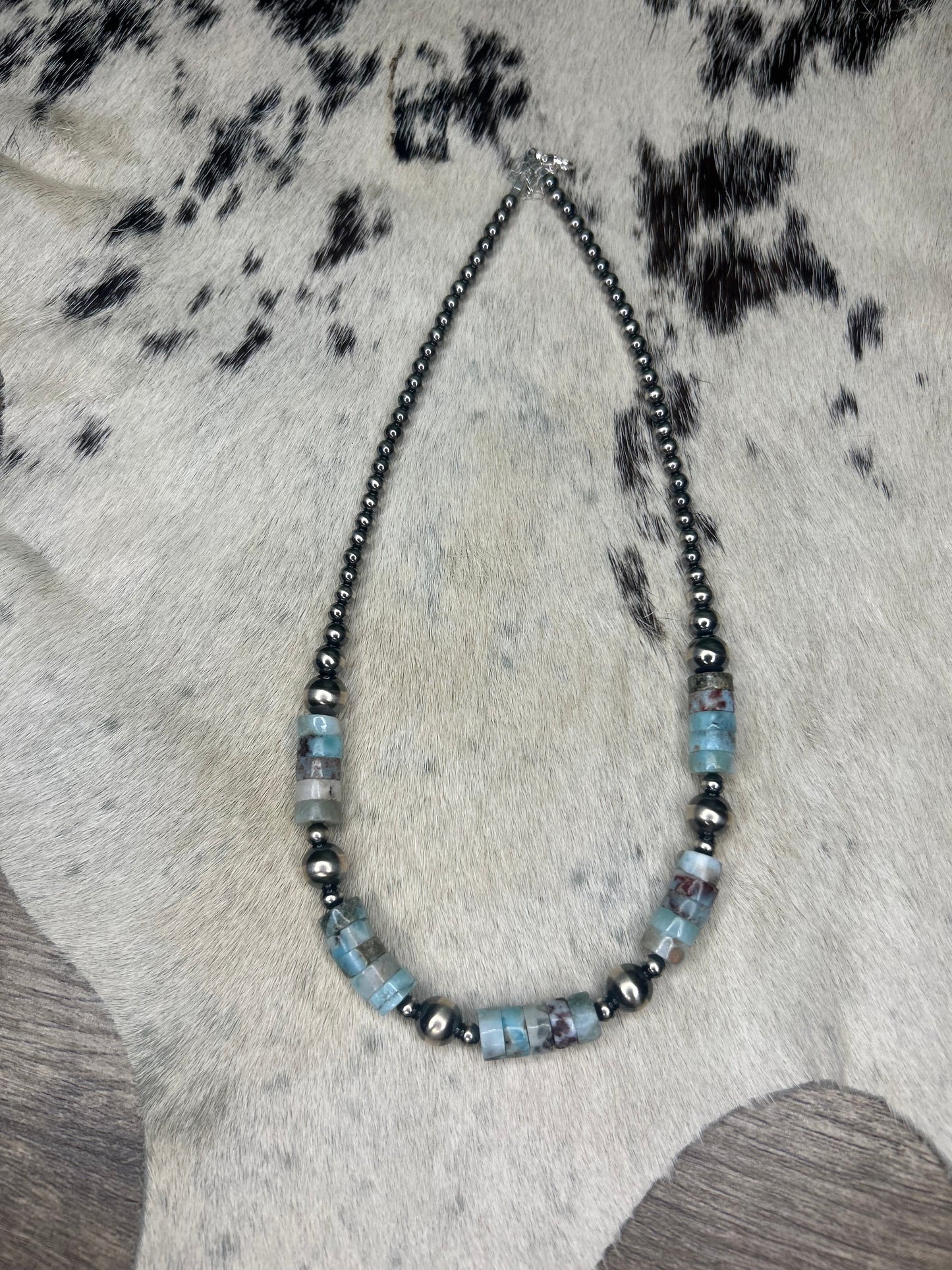 Larimar & Pearl Necklace