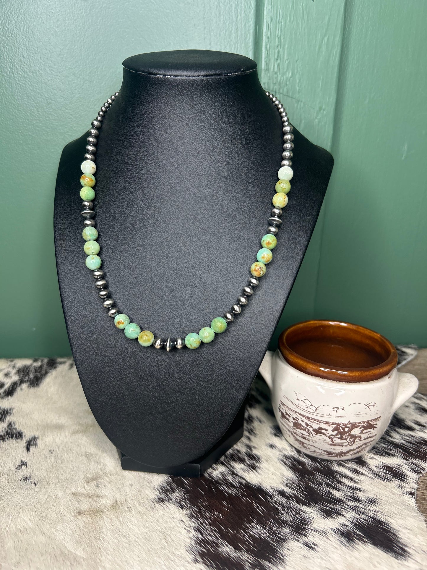 Variscite & Pearl Necklace