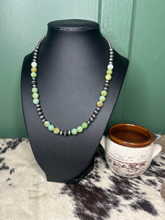 Variscite & Pearl Necklace