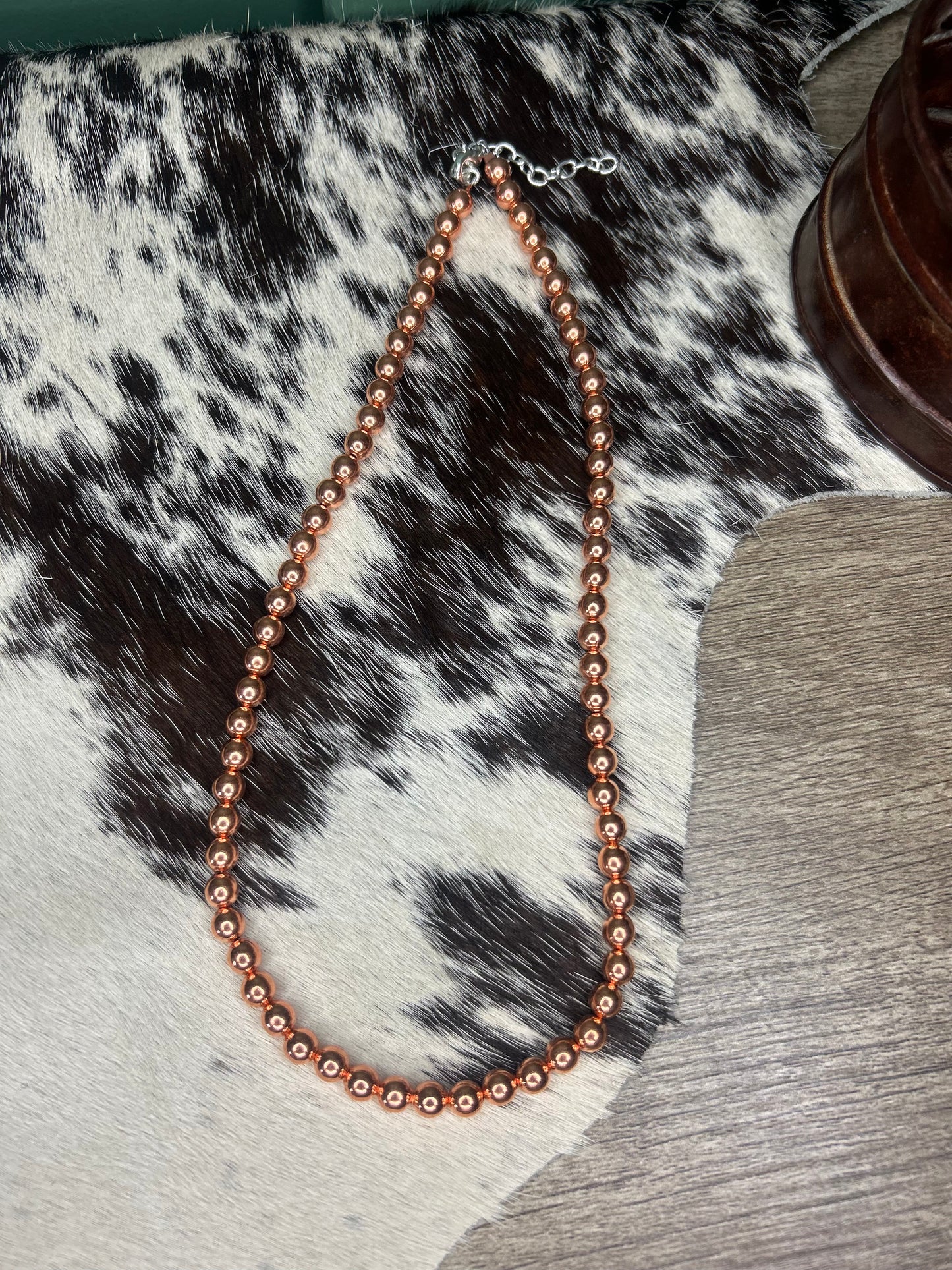 6mm Copper Pearl Necklace
