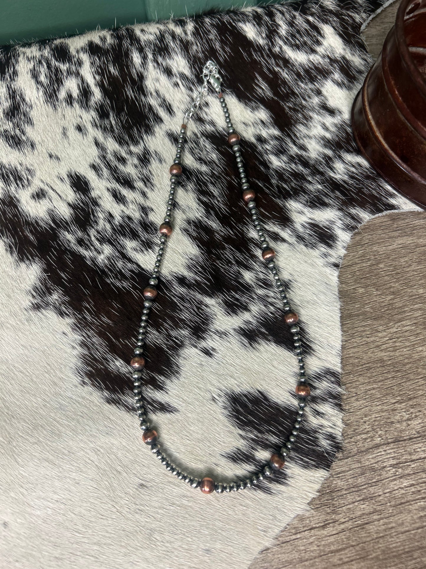 3mm Sterling Silver Pearls with 6mm Copper