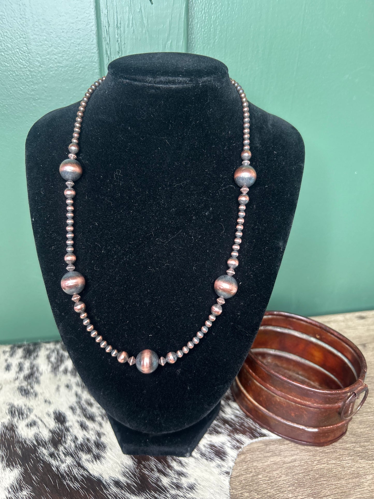 4mm & 12mm Oxidized Copper Pearls