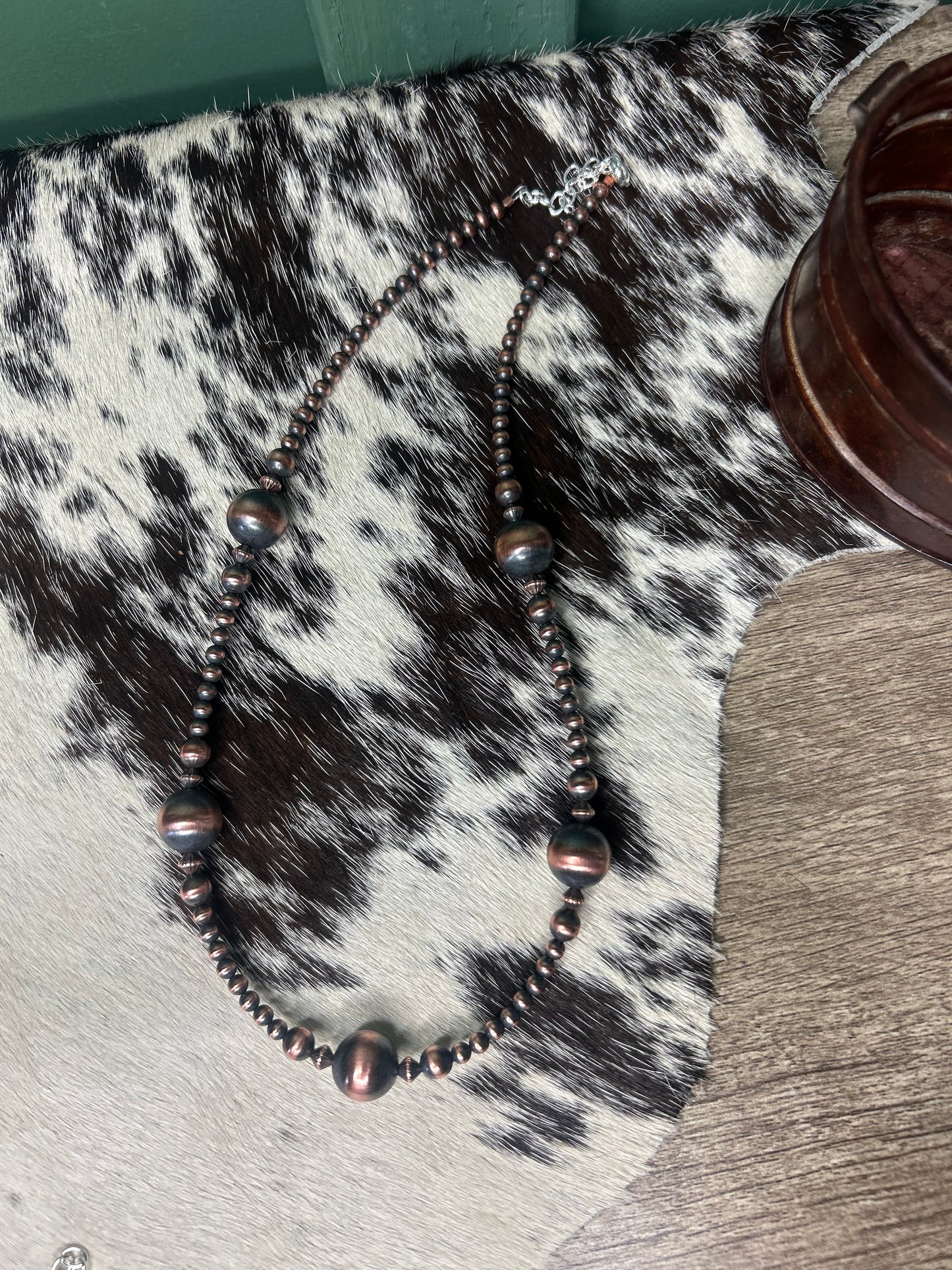 4mm & 12mm Oxidized Copper Pearls