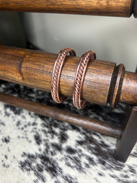 Copper Band Rope Cuff