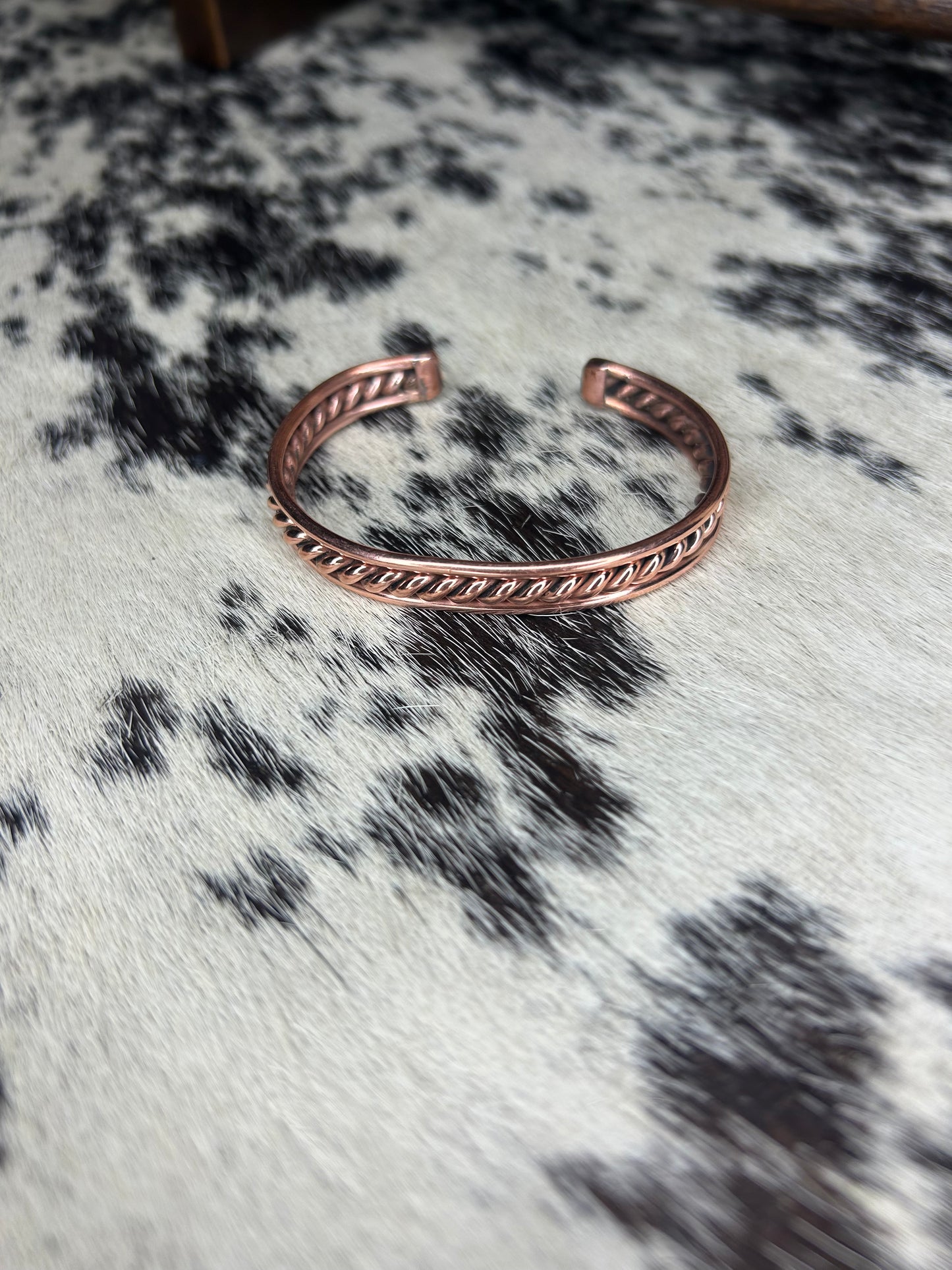 Copper Band Rope Cuff