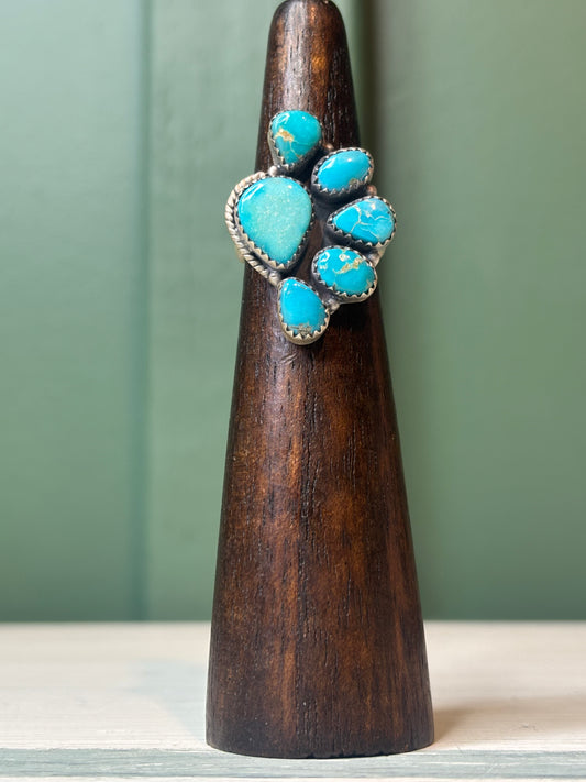 Sierra Bella Turquoise Half Cluster Ring