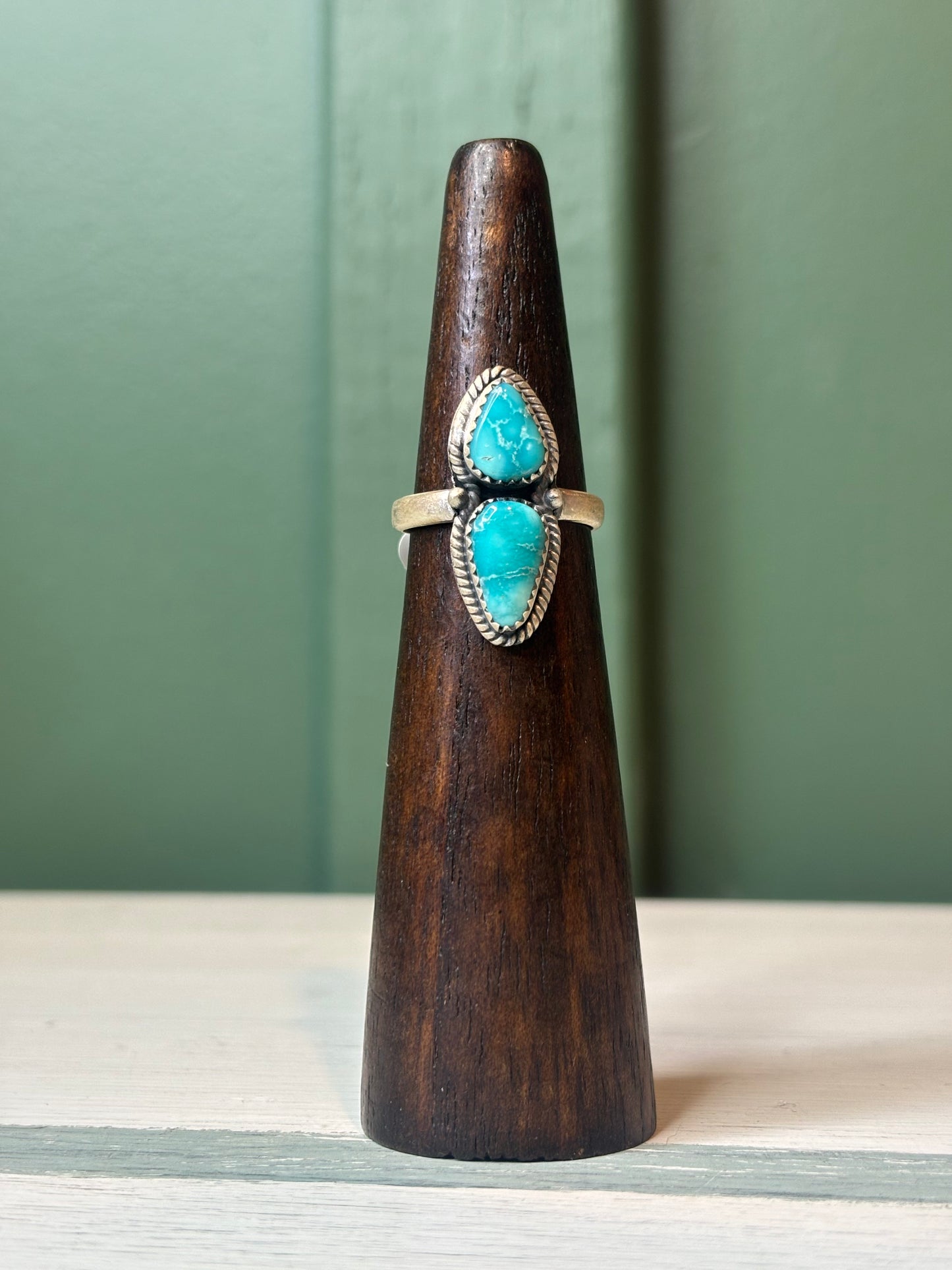 White Water Turquoise Sterling Silver Ring