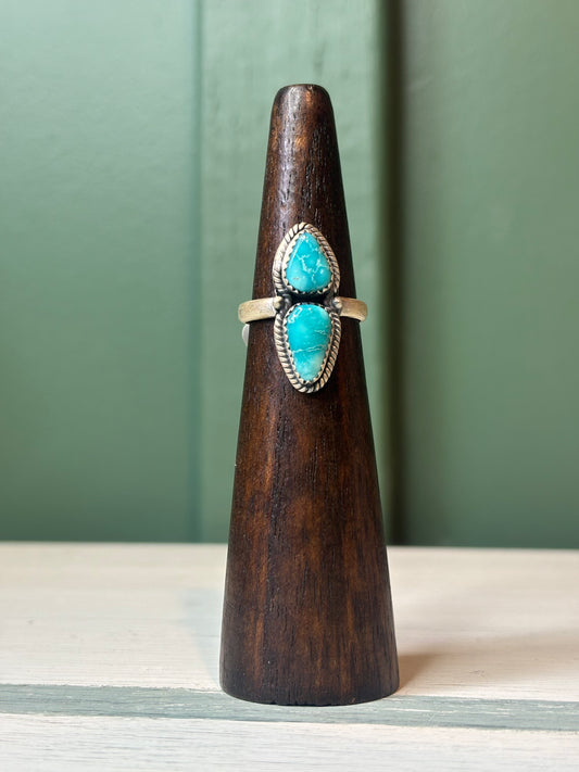 White Water Turquoise Sterling Silver Ring