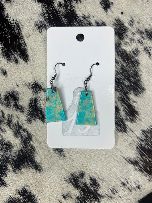 Turquoise Slab Earrings