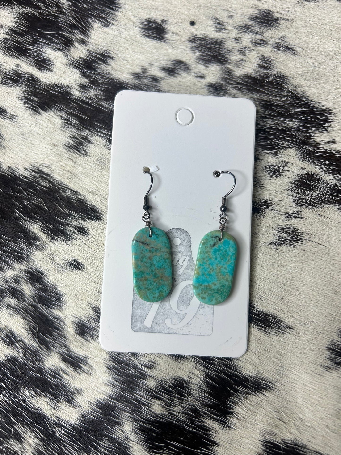 Turquoise Slab Earrings