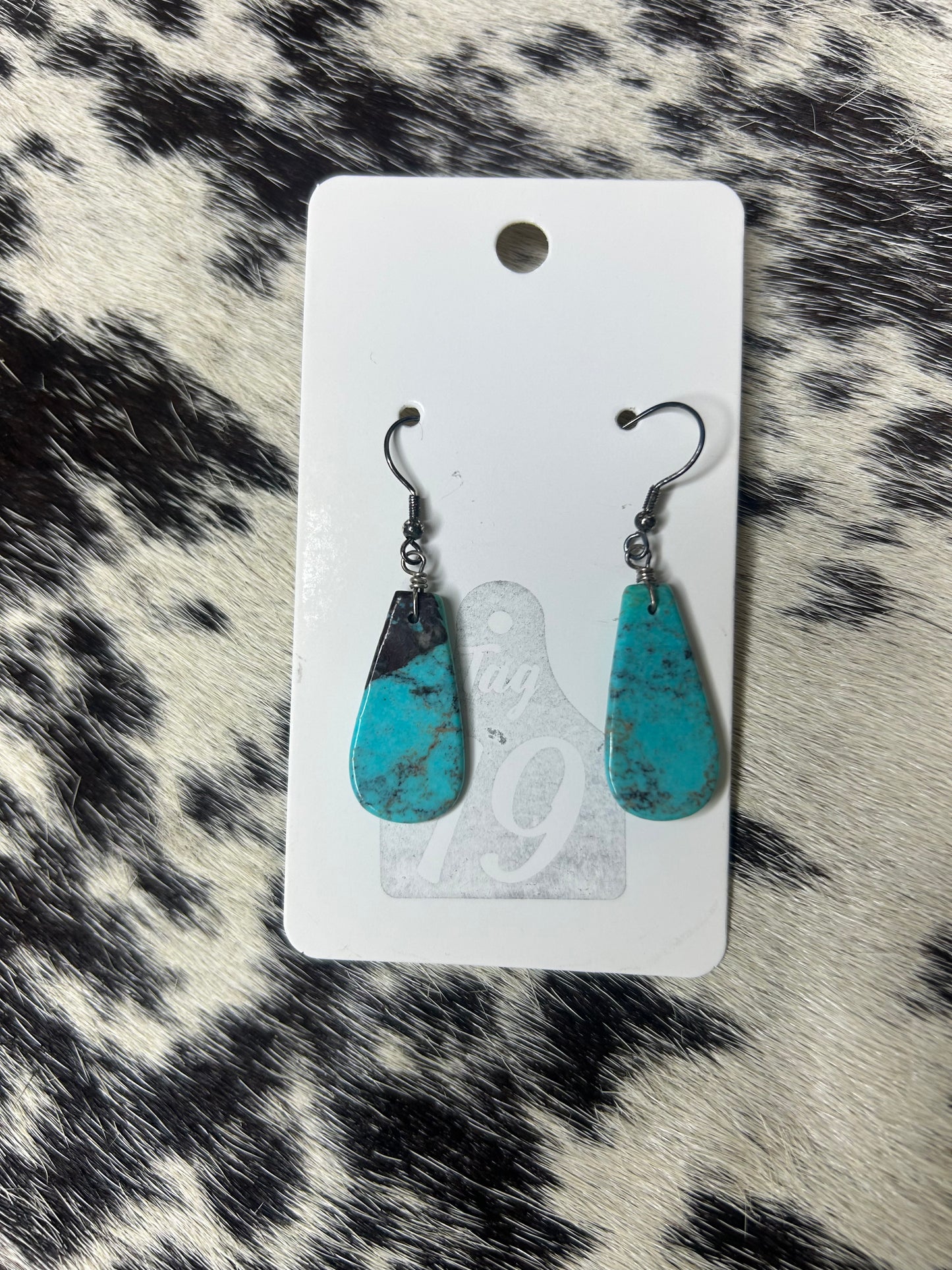 Turquoise Slab Earrings