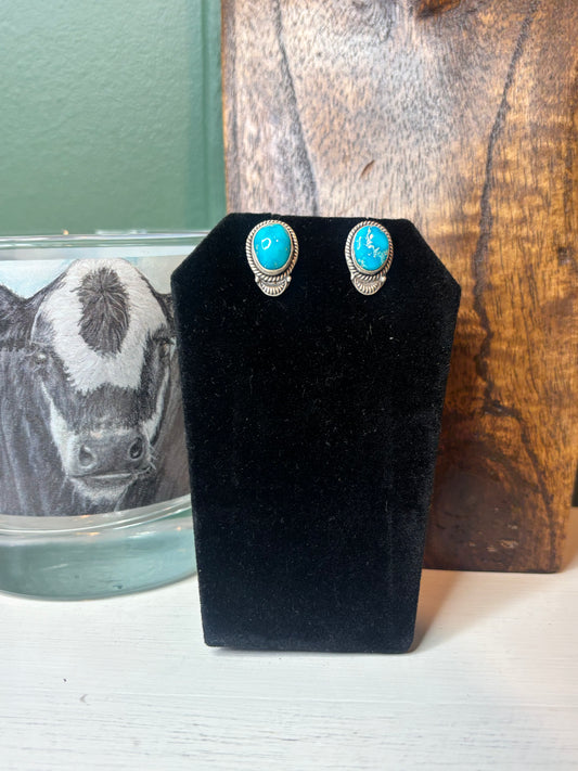 White Water Stud Earrings