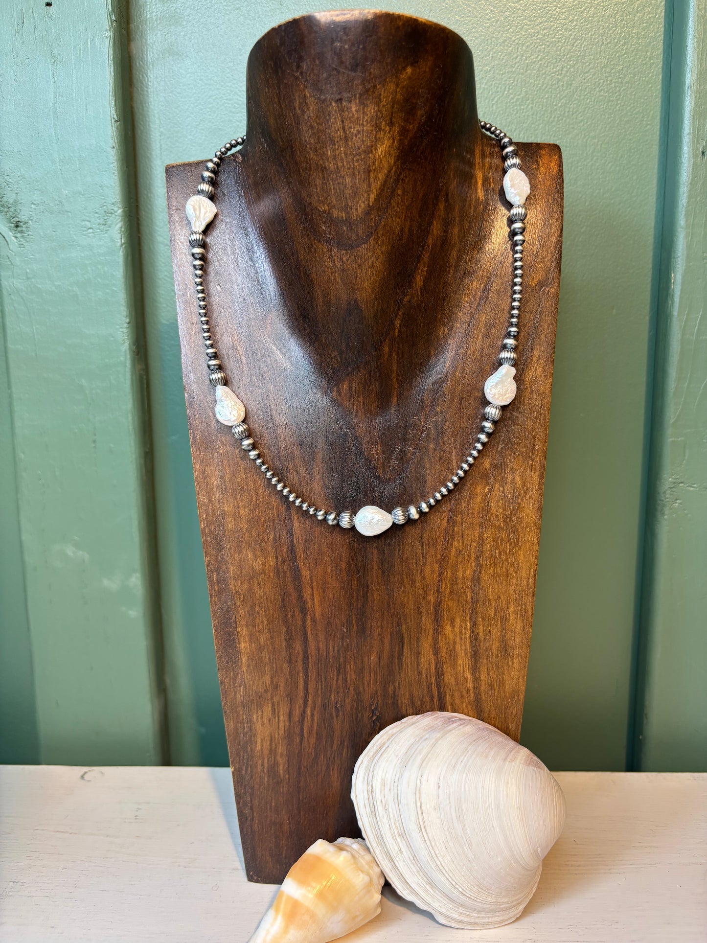 Sterling Silver with Fresh Water Pearls Necklace