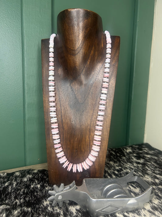 Graduated Pink Conch Necklace