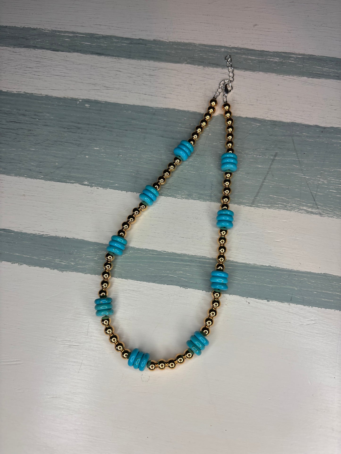 Gold Plated & Turquoise Necklace
