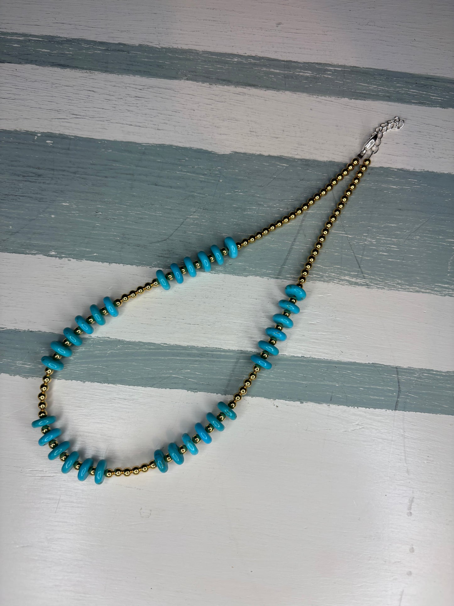 Gold Plated & Turquoise Necklace